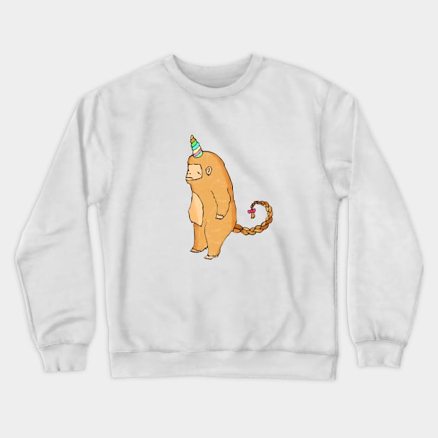 monkey unicorn Crewneck Sweatshirt by meriall